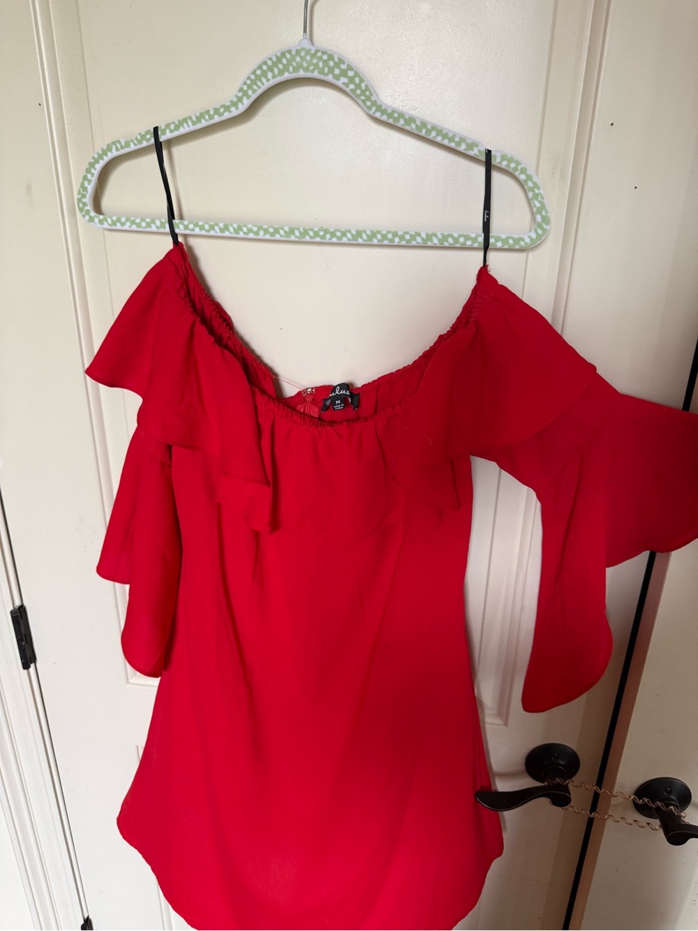 Lulu's Red Off-Shoulder Dress - Picture 2 of 4